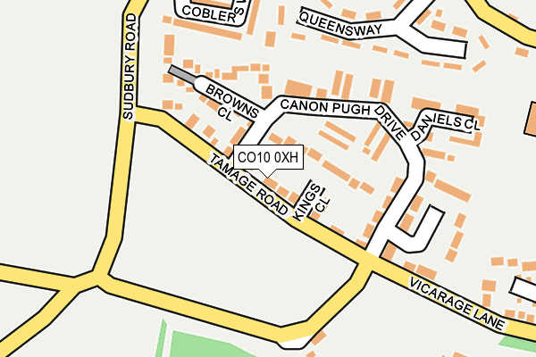 CO10 0XH map - OS OpenMap – Local (Ordnance Survey)