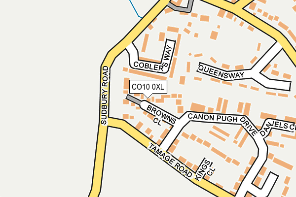 CO10 0XL map - OS OpenMap – Local (Ordnance Survey)