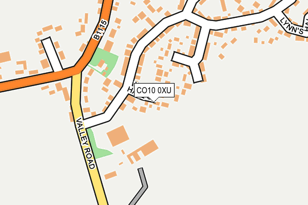 CO10 0XU map - OS OpenMap – Local (Ordnance Survey)