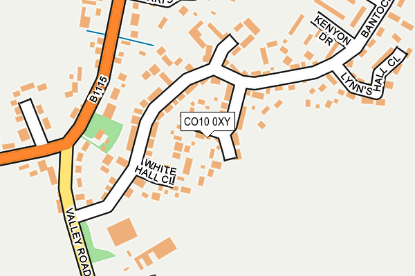 CO10 0XY map - OS OpenMap – Local (Ordnance Survey)