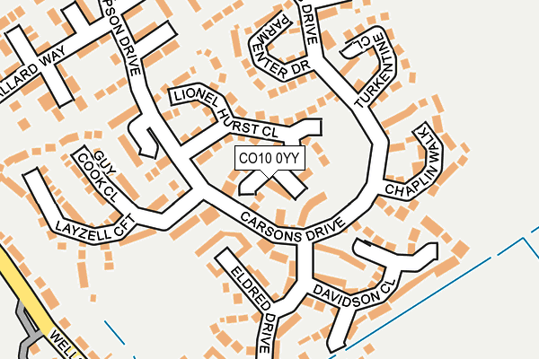 CO10 0YY map - OS OpenMap – Local (Ordnance Survey)