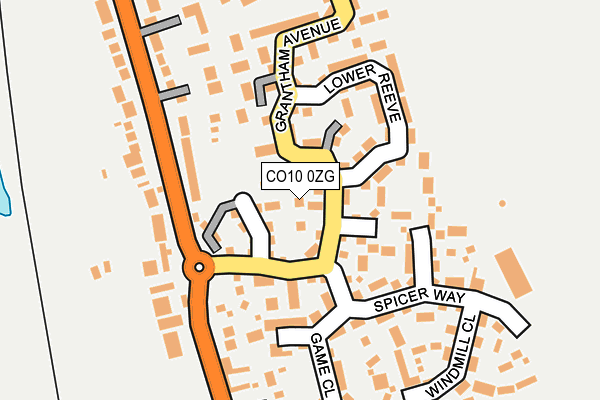 CO10 0ZG map - OS OpenMap – Local (Ordnance Survey)