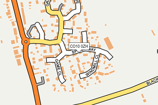 CO10 0ZH map - OS OpenMap – Local (Ordnance Survey)