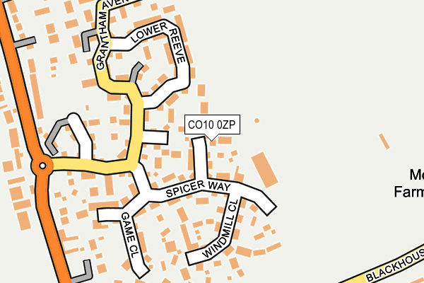 CO10 0ZP map - OS OpenMap – Local (Ordnance Survey)