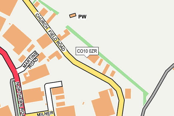 CO10 0ZR map - OS OpenMap – Local (Ordnance Survey)