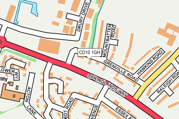 CO10 1GH map - OS OpenMap – Local (Ordnance Survey)