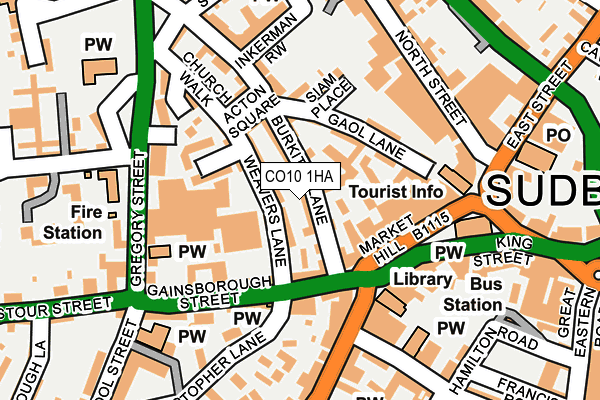 CO10 1HA map - OS OpenMap – Local (Ordnance Survey)