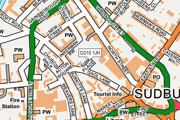 CO10 1JH map - OS OpenMap – Local (Ordnance Survey)