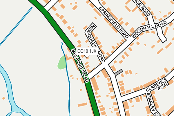 CO10 1JX map - OS OpenMap – Local (Ordnance Survey)
