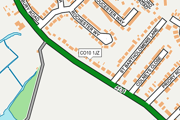 CO10 1JZ map - OS OpenMap – Local (Ordnance Survey)