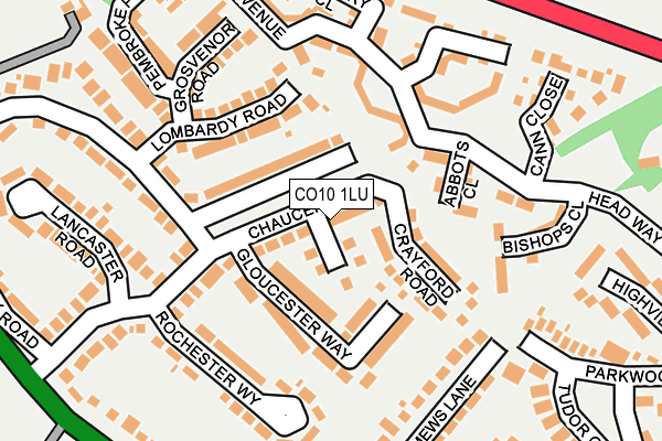 CO10 1LU map - OS OpenMap – Local (Ordnance Survey)