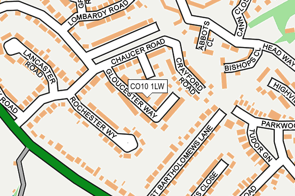 CO10 1LW map - OS OpenMap – Local (Ordnance Survey)