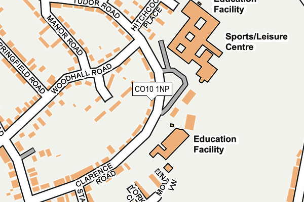 CO10 1NP map - OS OpenMap – Local (Ordnance Survey)