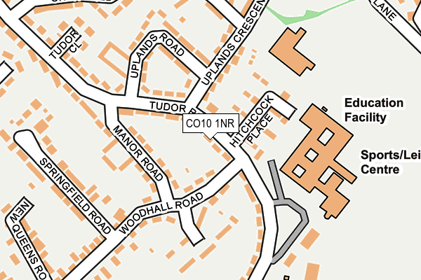 CO10 1NR map - OS OpenMap – Local (Ordnance Survey)