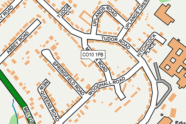 CO10 1PB map - OS OpenMap – Local (Ordnance Survey)