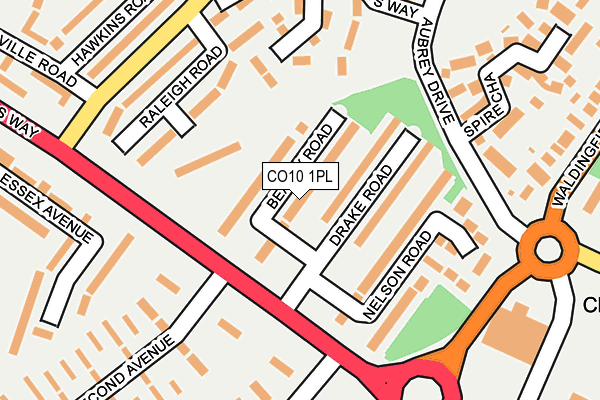 CO10 1PL map - OS OpenMap – Local (Ordnance Survey)