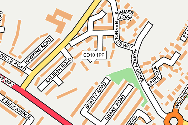 CO10 1PP map - OS OpenMap – Local (Ordnance Survey)