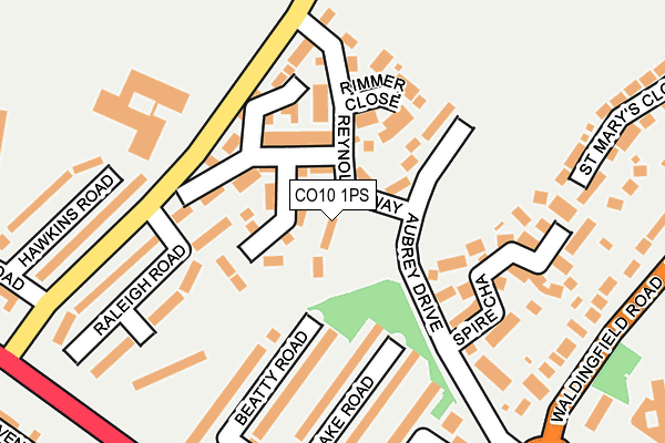 CO10 1PS map - OS OpenMap – Local (Ordnance Survey)