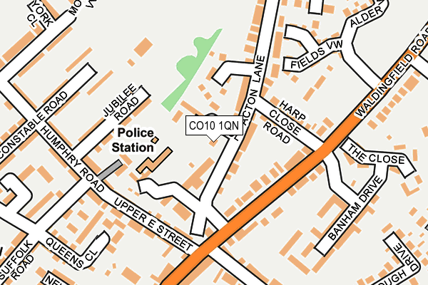 CO10 1QN map - OS OpenMap – Local (Ordnance Survey)