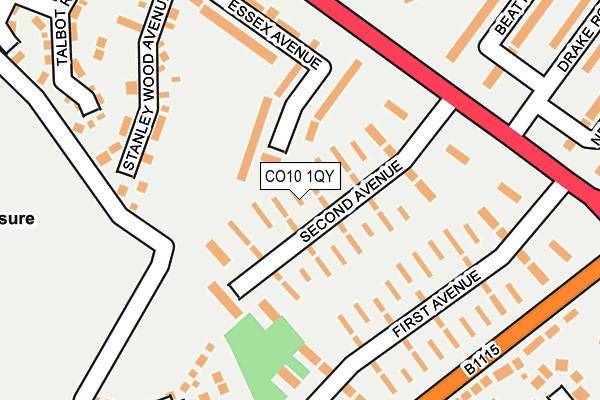 CO10 1QY map - OS OpenMap – Local (Ordnance Survey)