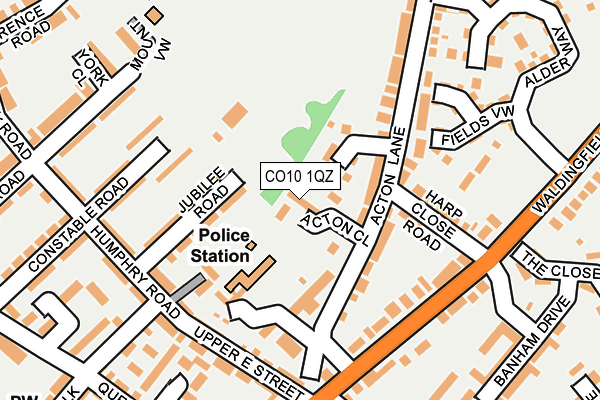 CO10 1QZ map - OS OpenMap – Local (Ordnance Survey)