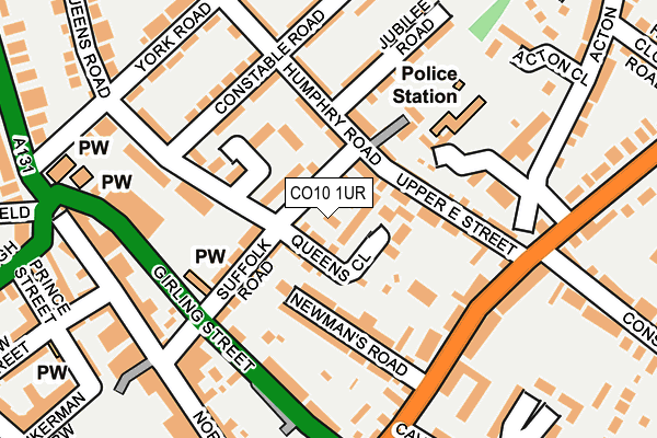 CO10 1UR map - OS OpenMap – Local (Ordnance Survey)