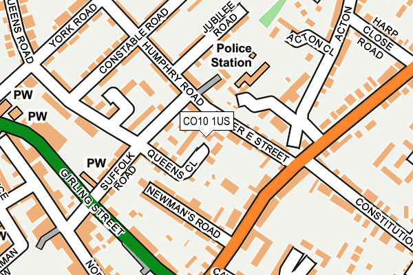 CO10 1US map - OS OpenMap – Local (Ordnance Survey)