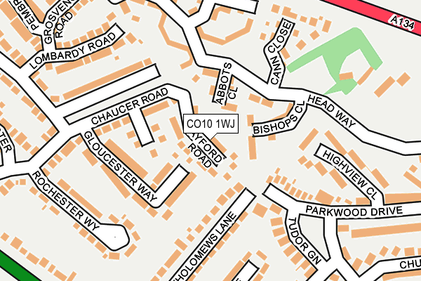 CO10 1WJ map - OS OpenMap – Local (Ordnance Survey)
