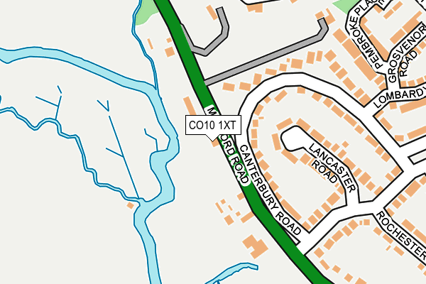 CO10 1XT map - OS OpenMap – Local (Ordnance Survey)