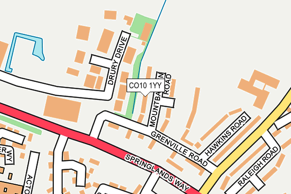 CO10 1YY map - OS OpenMap – Local (Ordnance Survey)