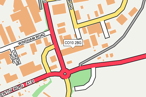 CO10 2BG map - OS OpenMap – Local (Ordnance Survey)