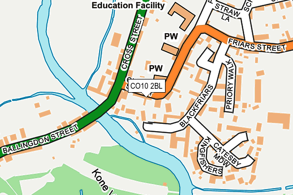 CO10 2BL map - OS OpenMap – Local (Ordnance Survey)