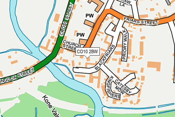 CO10 2BW map - OS OpenMap – Local (Ordnance Survey)
