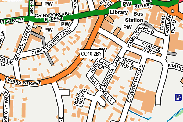 CO10 2BY map - OS OpenMap – Local (Ordnance Survey)