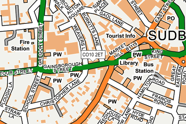 Map of 6 GAINSBOROUGH STREET LTD at local scale