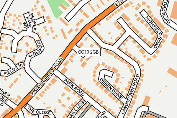 CO10 2GB map - OS OpenMap – Local (Ordnance Survey)