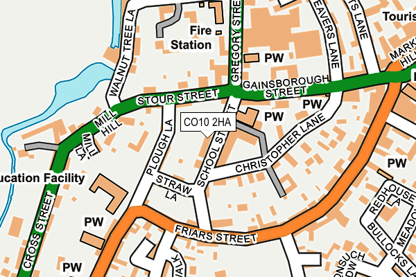 CO10 2HA map - OS OpenMap – Local (Ordnance Survey)