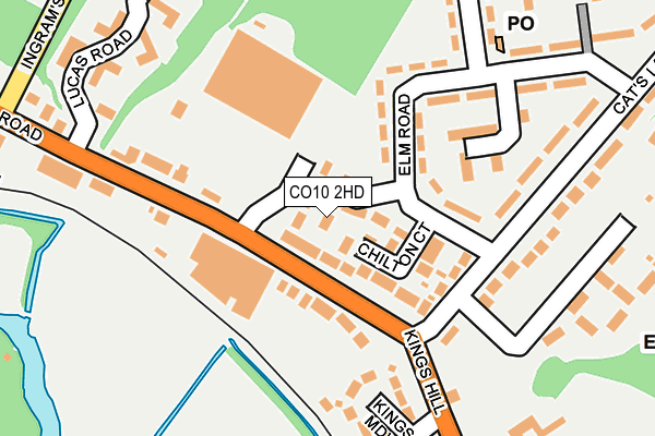 CO10 2HD map - OS OpenMap – Local (Ordnance Survey)