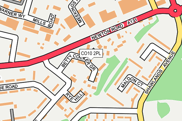 CO10 2PL map - OS OpenMap – Local (Ordnance Survey)