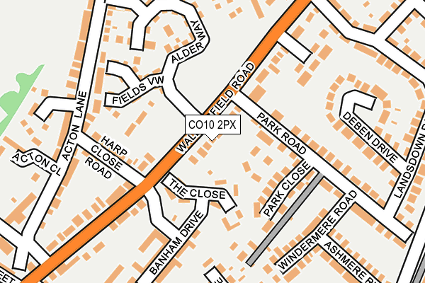 CO10 2PX map - OS OpenMap – Local (Ordnance Survey)