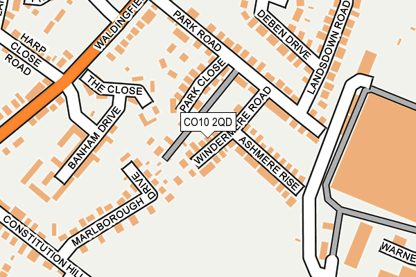 CO10 2QD map - OS OpenMap – Local (Ordnance Survey)