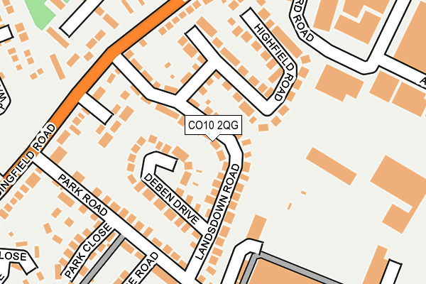 CO10 2QG map - OS OpenMap – Local (Ordnance Survey)