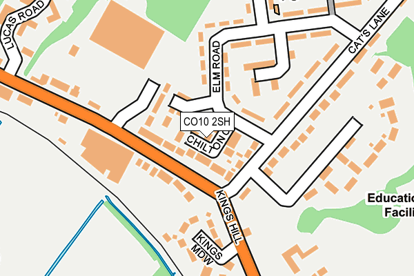 CO10 2SH map - OS OpenMap – Local (Ordnance Survey)