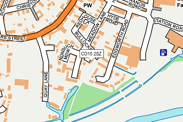 CO10 2SZ map - OS OpenMap – Local (Ordnance Survey)