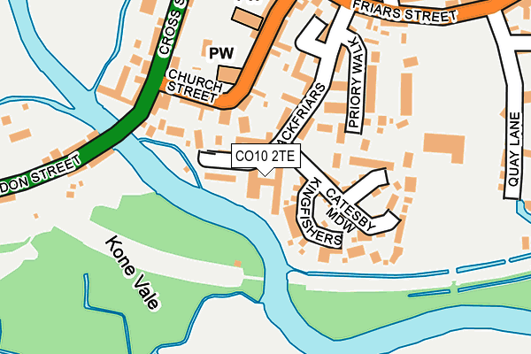 CO10 2TE map - OS OpenMap – Local (Ordnance Survey)