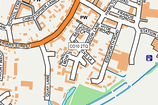 CO10 2TQ map - OS OpenMap – Local (Ordnance Survey)