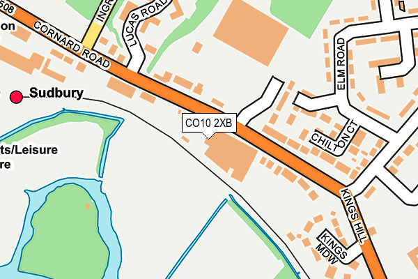 CO10 2XB map - OS OpenMap – Local (Ordnance Survey)