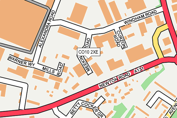 CO10 2XE map - OS OpenMap – Local (Ordnance Survey)