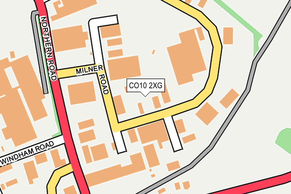 CO10 2XG map - OS OpenMap – Local (Ordnance Survey)
