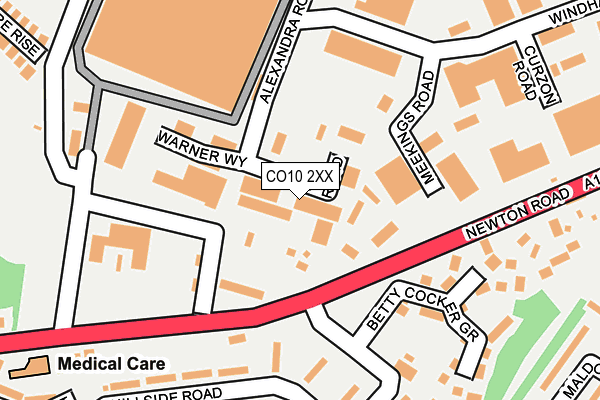 CO10 2XX map - OS OpenMap – Local (Ordnance Survey)